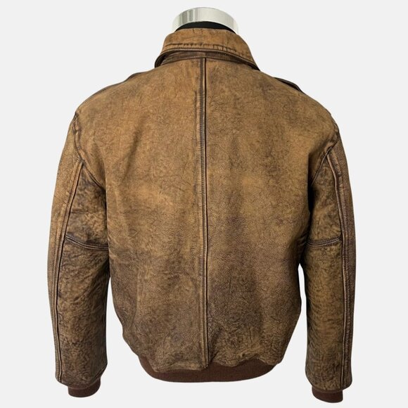 NWT Polo ralph lauren Leather Flight Jacket Sz Large L - Picture 7 of 15